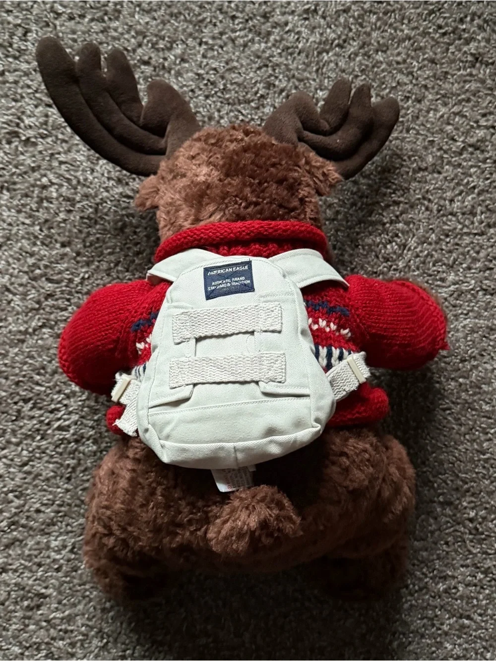 Vintage American Eagle Mac The Moose Plush 16”